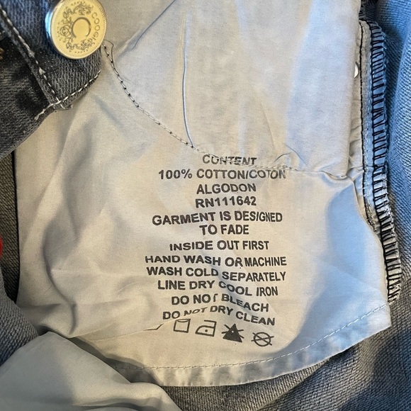 Coogi Australia Men’s Wide Leg Y2K Jeans 38 x 34 Red Stitch Faded Black Hip Hop - Picture 12 of 12